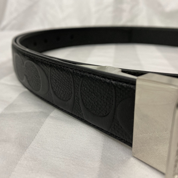 NWT Black Coach Belt Signature Leather - Picture 5 of 7
